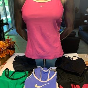 Six M Nike sports tops - excellent condition - misc colors - see picture
